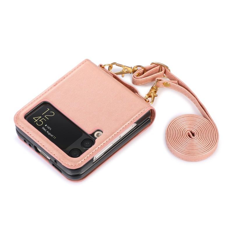 Crossbody Phone Case Galaxy Z Flip 7 5 4 3 Card Holder Cover TPU Protective