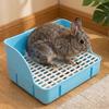 Potty Trainer Rabbit Litter Box Detachable Grids Small Animal Litter Pan  for Cage Use