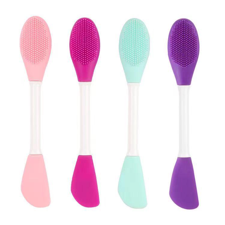 Dual-Head Silicone Facial Brush & Scraper - Deep-Cleaning Mask & Pore Cleanser