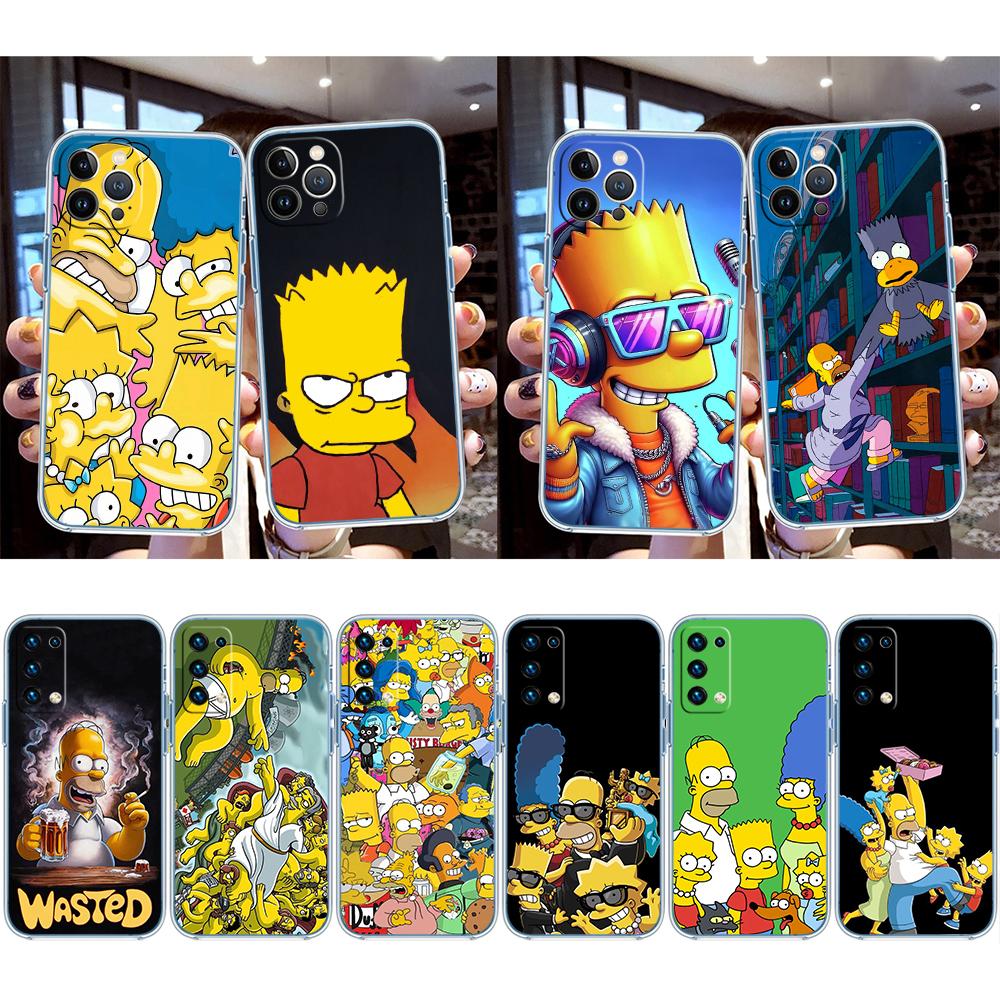S-Simpsons-Art Transparent Phone Case for Motorola Moto G7 G8 G9 G84 G85 G73 G24 G15 Z2 Play Power Plus