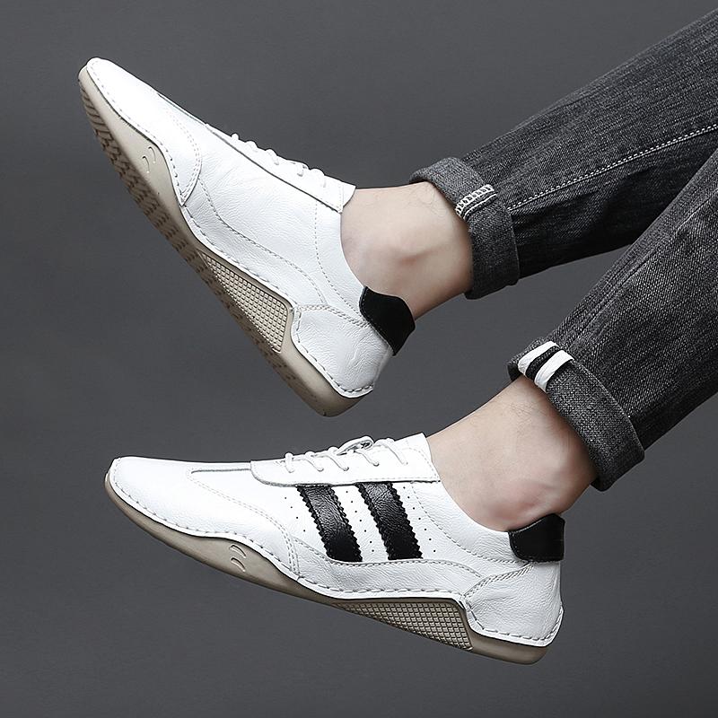 Echtes Leder Octopus Bean Schuhe für Herren Mode Flats Schuhe Walking Sport Loafer Atmungsaktiv Outdoor Herren Fahrschuhe
