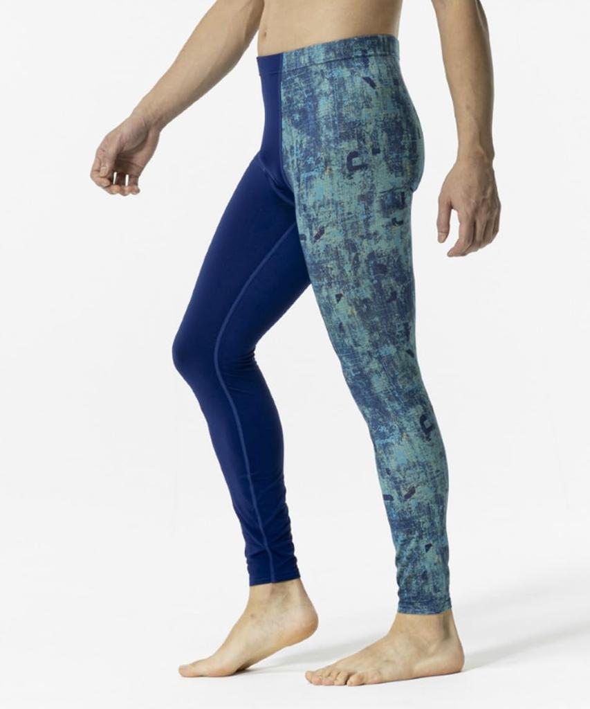 Mizuno Graphic Long Size Pastel Navy Baseball/Softball Fleece-Lined Tights, L,