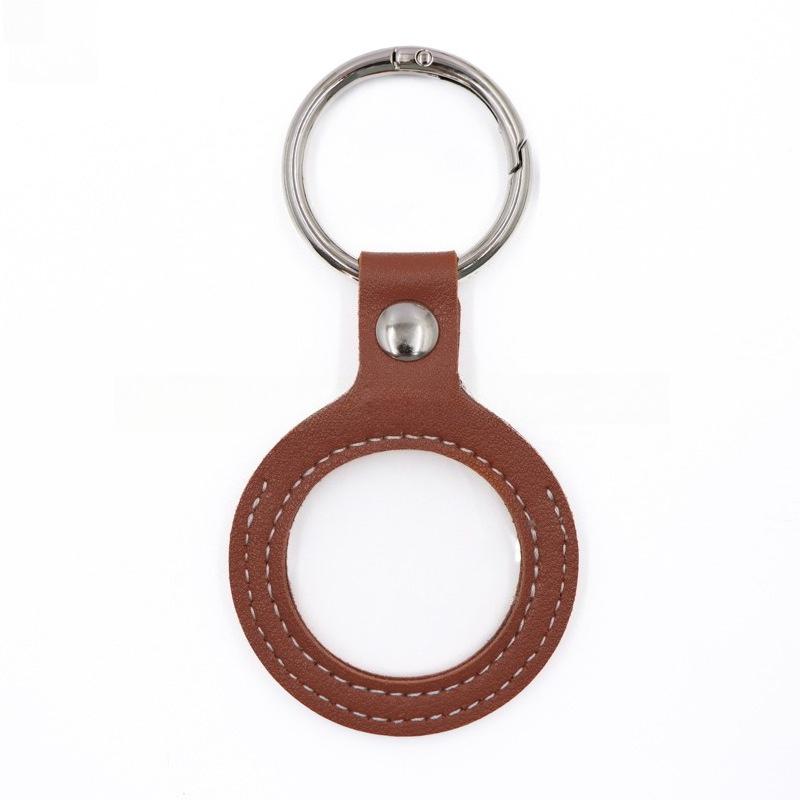 Gedenkmünze Lederetui Standard-Aufbewahrungsetui Schatzmünze Schlüsselanhänger 11*5.5cm braun
