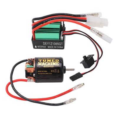 Black 540 Brushed Motor with Green 65A ESC Overheating Protection Large Torsion RC Car Parts 55T