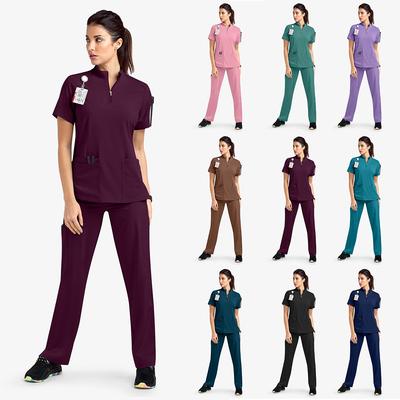 Halat chirurgical și costum de scrub pentru femei, cu uscare rapidă, pentru spital și clinică
