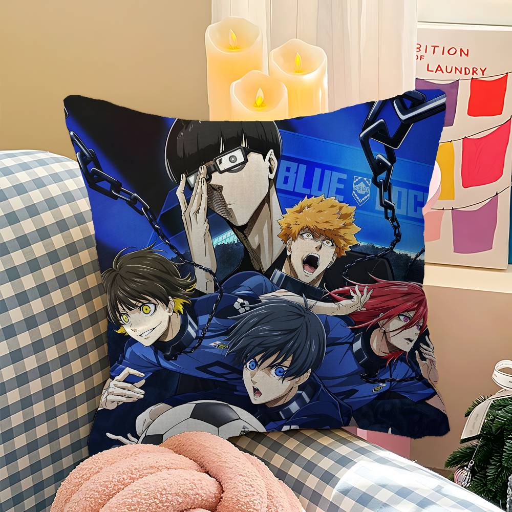 Japan Anime Blue Lock Personalized Pillow Cover Kids Bedroom Wild Party Decor Pillowcase Kid Birthday Shower Gift