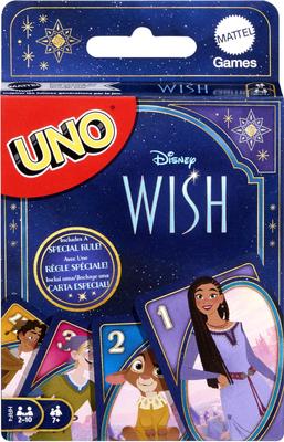 Mattel Games UNO Disney Wish Card Game – Kids & Adults Family Night, Movie Characters with Special Rules, 2–10 Players