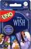 Mattel Games Gra karciana UNO Disney Wish – Noc rodzinna dla dzieci i dorosłych, Postacie filmowe ze specjalnymi zasadami, 2–10 graczy
