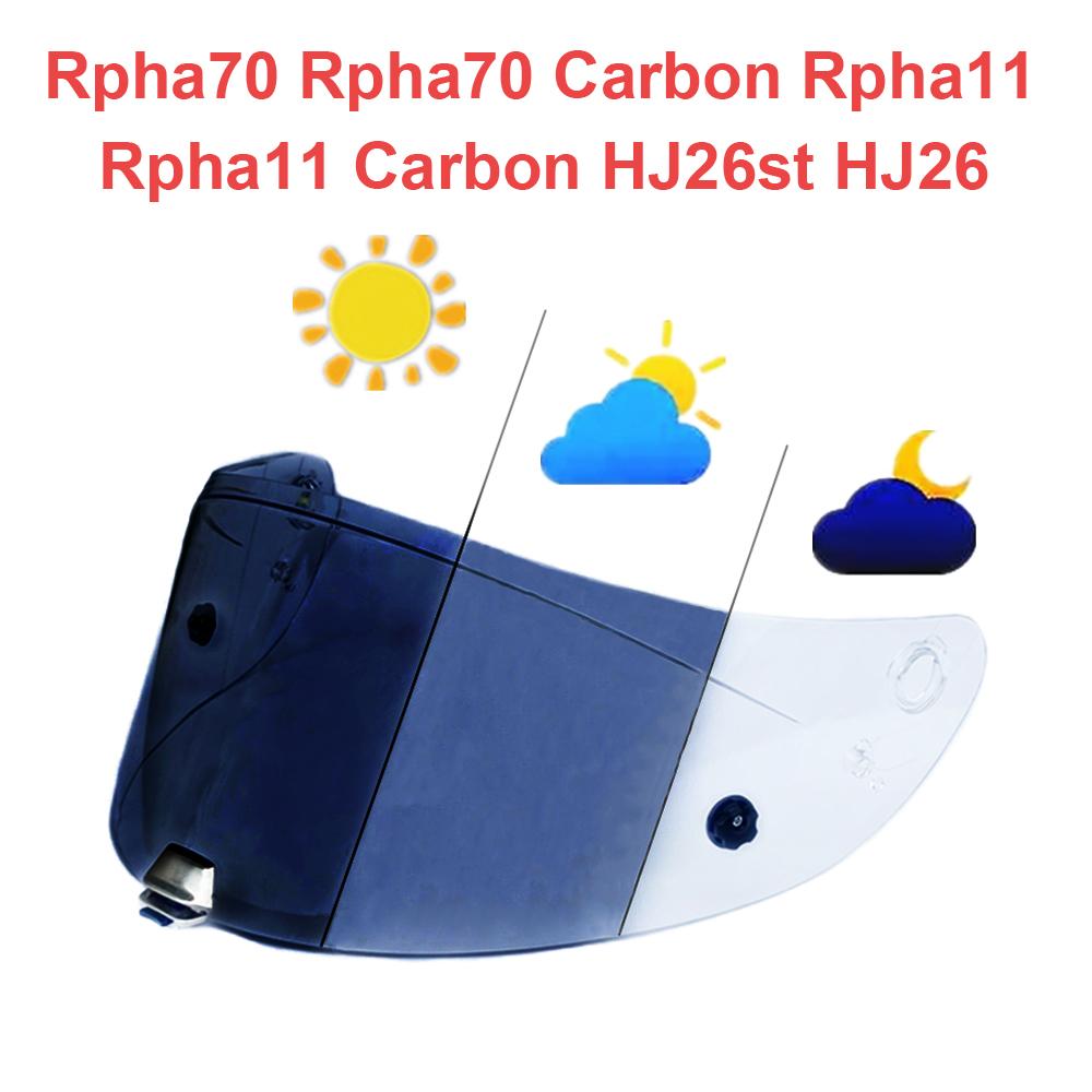 Rpha11 HJ26 Rpha 70 St Helmet Visor Shield for HJC Dustproof Windproof Sunscreen Shield Electroplated Visor Film Anti Fog