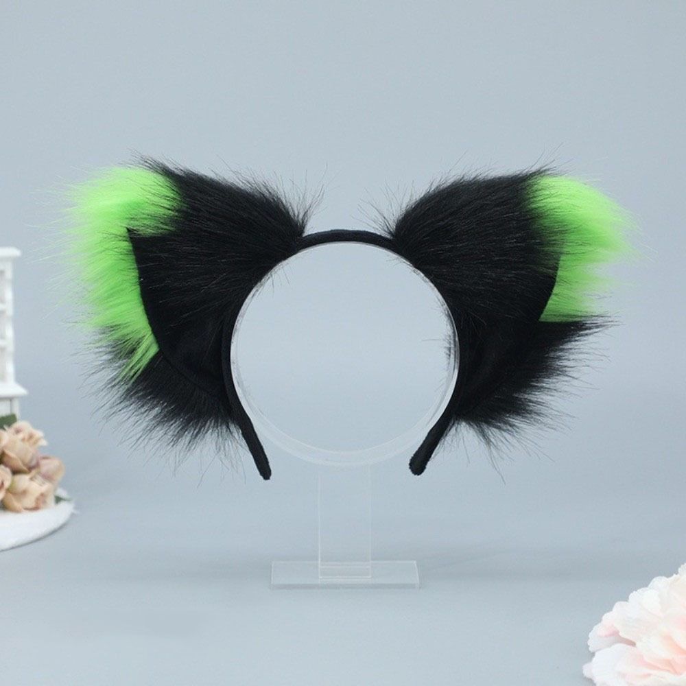 Flexible Faux Fur Cat Ears Fluffy Realistic Texture Animal Headband Festival Gifting