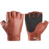 Herren Sommer Fingerlose Motorradhandschuhe aus Ziegenleder - Halbfinger Taktische Reitsport Handschuhe.