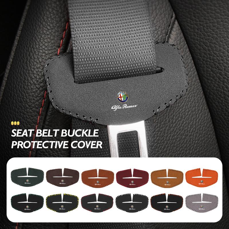 Car Seat Belt Buckle Clip Protector Case Anti-Scratch Cover For Alfa Romeo Giulietta GT 159 147 156 Mito Brera Giulia Spider F1SA0