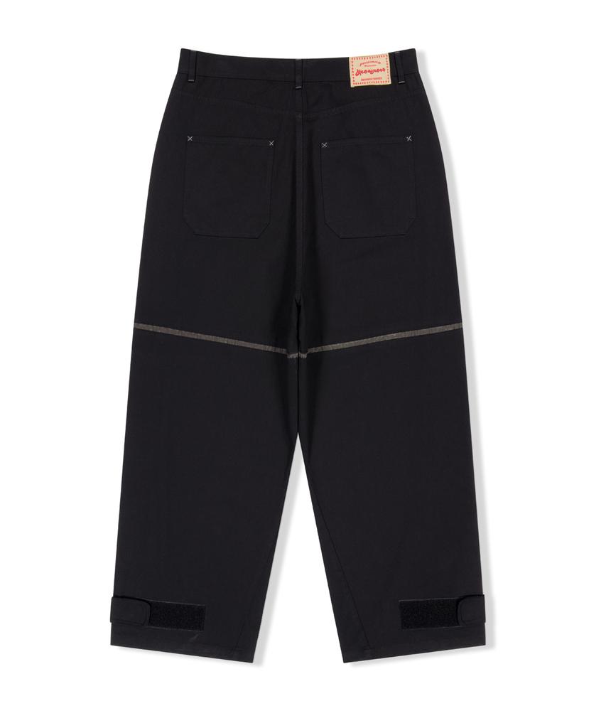 YESEYESEE Paneled Chino Pants Black