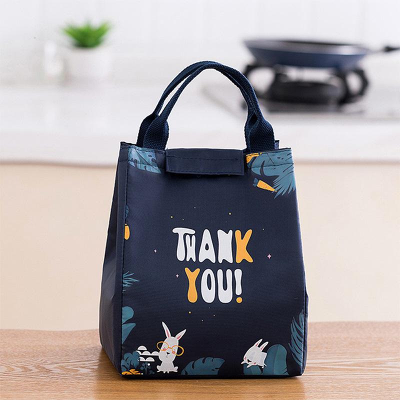 Cute Lunch Box Thermal Bags Portable Insulated Cooler Food Carrier Large Capacity Handbags for Women Picnic Bento Bag Container