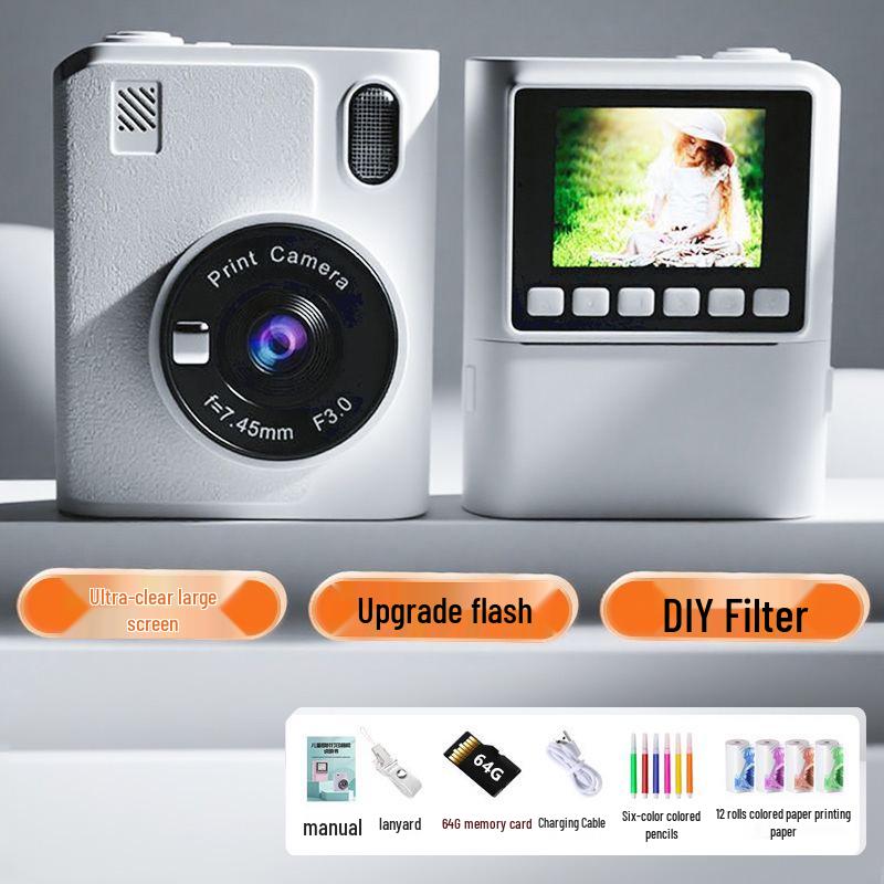 Z900 High Pixel Digital Instant Camera for Girls: Photo, Print, and Video Capabilities - Perfect Children's Toy Gift.