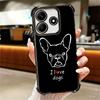 Französische Bulldogge Schwarz Design Beschichtung Handyhülle Für Xiaomi Redmi Note 14 15 Pro Plus 13 12 11 11S 11T 10 9S 9 5G Sturzfest Airaba