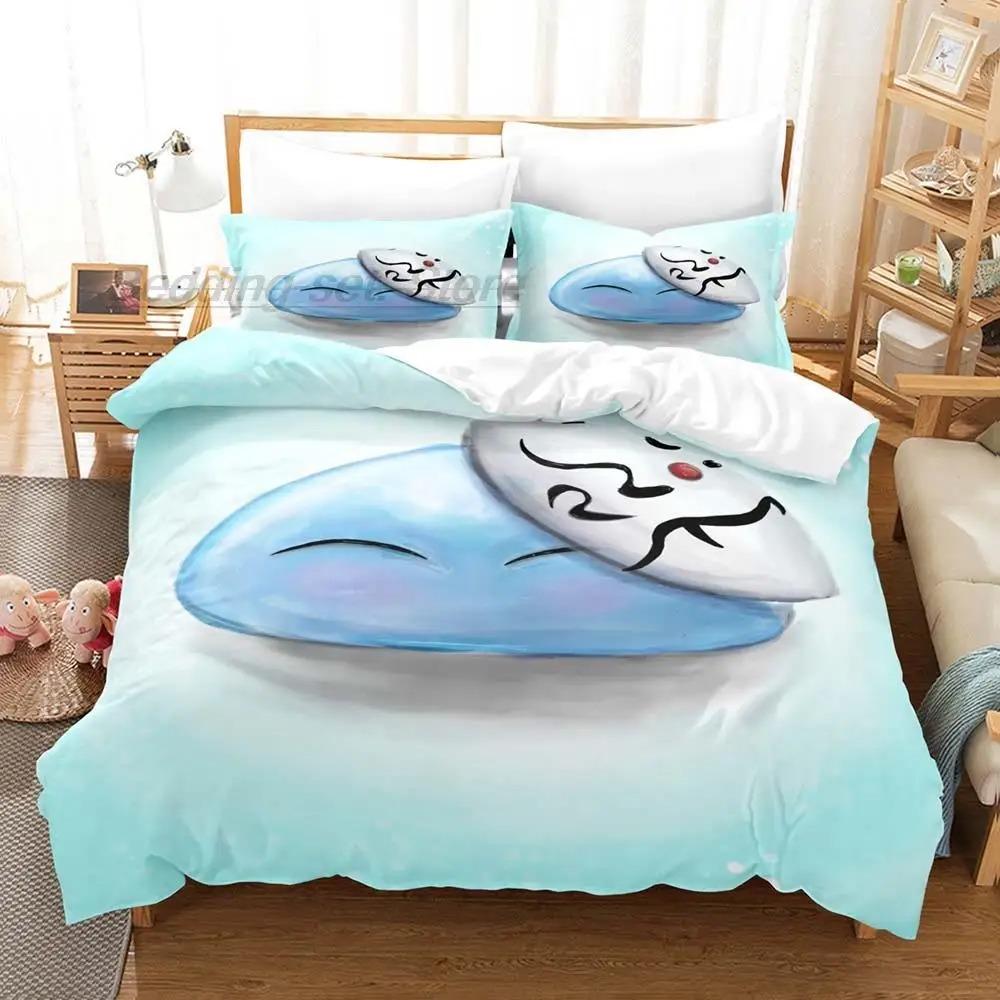 Ten Czas Kiedy Odrodziłem się jako Śluz Pościel Zestaw Pojedynczy Bliźniak Pełny Queen King Size Zestaw do Łóżka Aldult Dzieci Druk 3D Anime Kreskówka