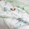 Cartoon Flower Printed Quilted Summer Quilt Lightweight Breathable Air Condition Quilts for Bed Soft Comfort Bedding for Adults