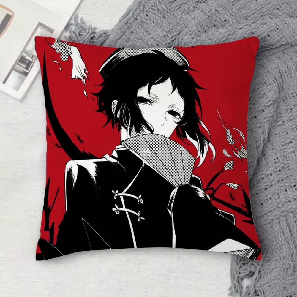 Ryunosuke Akutagawa Doublesided Printed Square Decorative Cushion Cover for Sofa Living Room Home Decor