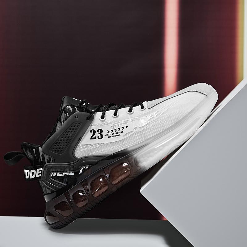 Fashion Mens Carbon Plate Air Cushion Running Shoes Breathable Lightweight Marathon Athletic Nonskid Elastic Sports Sneakers