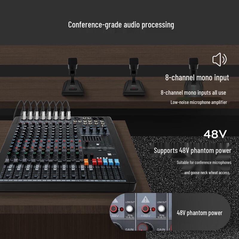 Lenovo Professional 8-Channel Conference Audio Mixer (CN Version)