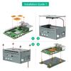 Aluminum Enclosure Box For RPI 5 Board Case With Quiet Efficient Fan and Heatsinks Enhances Performances