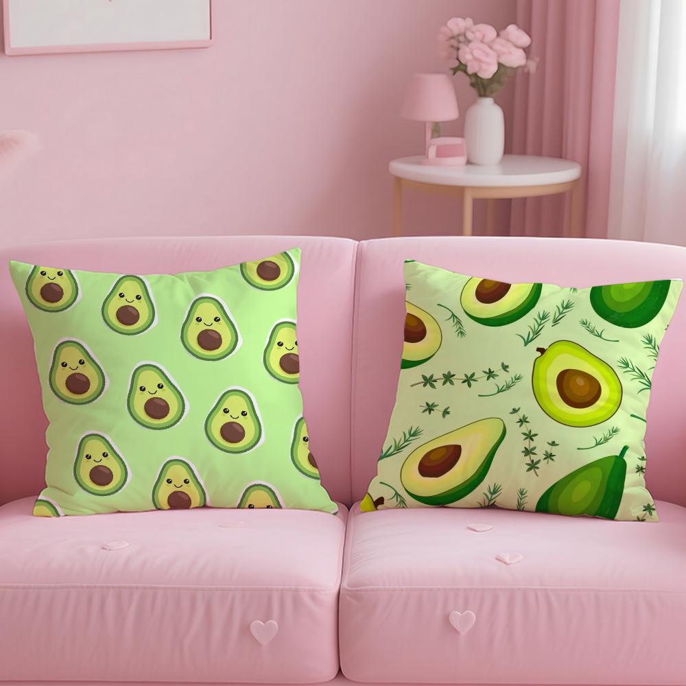 classic food Avocado Cushion Cover Soft EasyWash Pillow Case Versatile for Couch Bed Travel and Office