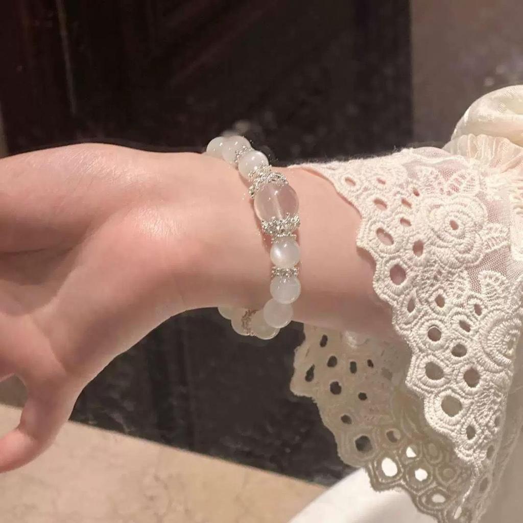 Gentle Crystal Moonlight Bracelet: Exquisite Gift for Girlfriend, Enhances Skin Glow, High-Grade Jewelry