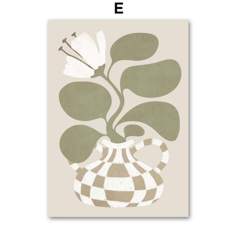 Green Girl Leaves Flower Abstract Landscape Wall Art Canvas Painting Oil Posters And Prints Wall Pictures For Living Room Decor