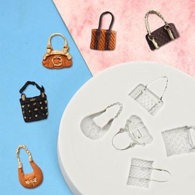 Mini Bag Shaped Silicone Mold Fondant Chocolate Mould DIY Cake Dessert Mould Homes Kitchen Baking DIY Supplies Nonstick