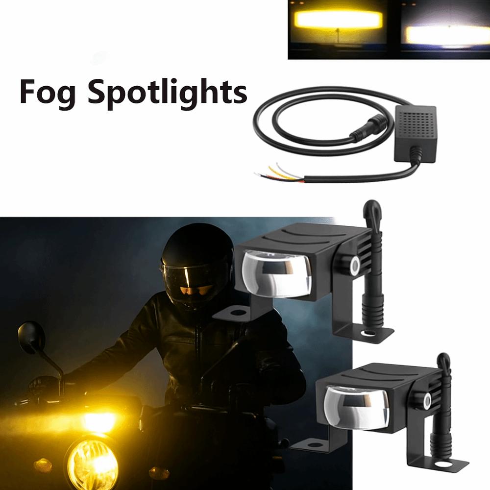 Two-Color Motorcycle Spotlight Waterproof Automotive Headlamps  Motorcycle Work