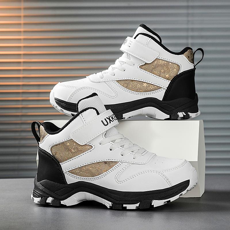 Autumn and Winter Boys' High Top Outdoor Sports Shoes Velcro Children's Boots Winter Sports Shoes