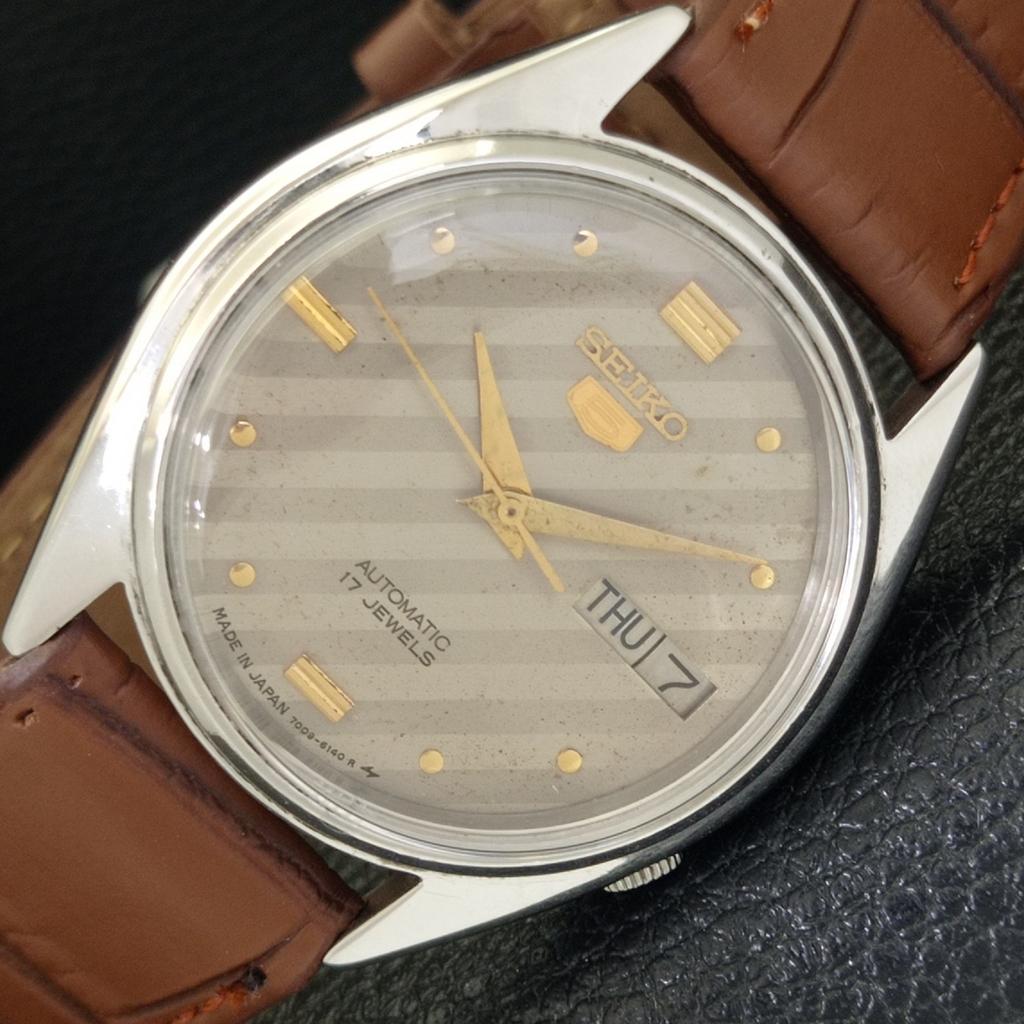 

VINTAGE SEIKO 5 AUTOMATIC JAPAN 7009A MENS ORIGINAL DIAL WATCH a702113-5 R208-a702113