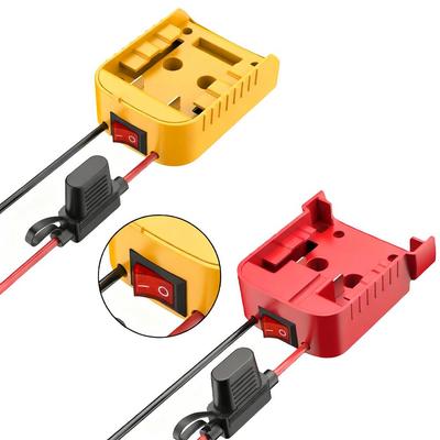 Power Wheels Adapter For Dewalt 20V Lithium Battery DCB206 Case Switch Fuse Wire Terminals 12AWG DIY Ride On Truck RC Car Toys