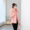 Winter New Cotton-padded Female Slim Women's Cotton-padded Short Fur-collared Cotton-padded Female Warm and Cold-resistant Cotton-padded Jacket