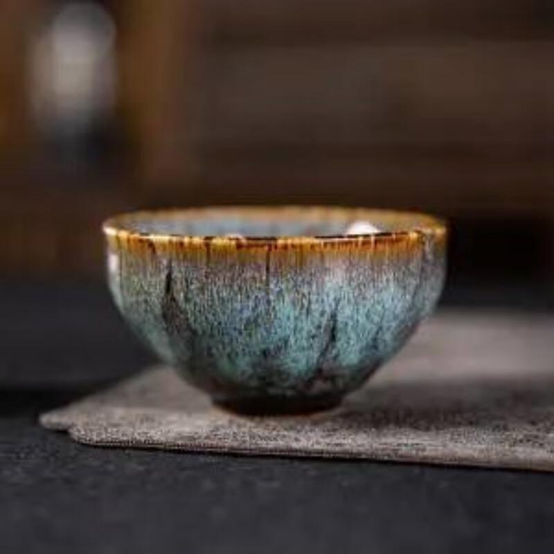 Yuyan Jian Zhan Kiln Glaze Ceramic Tea Cup