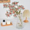 6pcs Plastic Autumn Green Plants Floral Simulation Lace Berry Branch Wedding Decoration Pink Raspberry Artificial Flowers