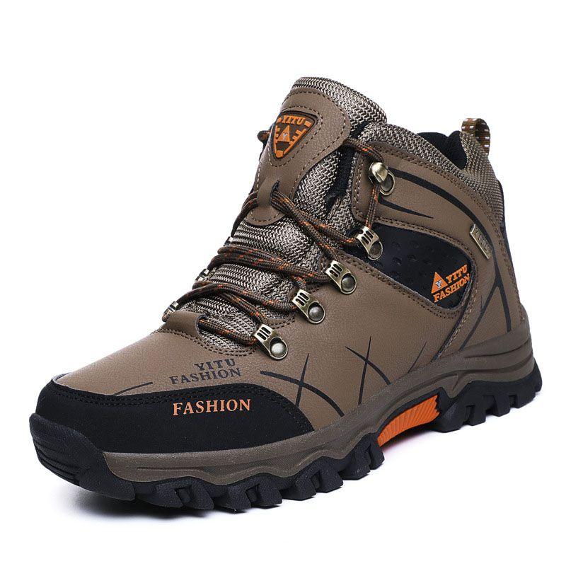 Men's Winter Snow Boots Warm And Waterproof Hiking Shoes With Elegant Look