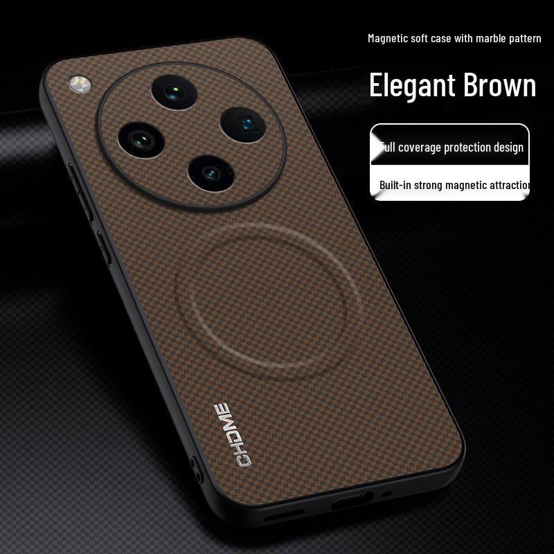 Compatible with OPPO Find X8/8 Pro: Full-Coverage Anti-Drop Premium Fashion Phone Case with Magnetic Buckle and Mark Pattern.