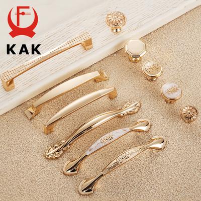 KAK Maniglie per Porte Color Oro Champagne Maniglia per Armadi in Lega di Zinco Pomelli per Cassetti Tiranti per Armadi Europei Maniglia per Cucina Ferramenta per Mobili