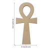 Wandbehang aus Holz, lasergeschnitten: Ankh-Kreuz, Unvollendet