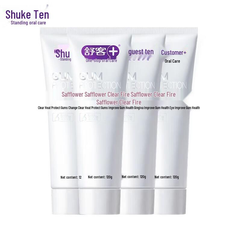 Shuke Safflower Mint Toothpaste 4 x 120g Pack