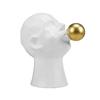Minimalist Resin Bubble-Blowing Boy Figure for Home Décor