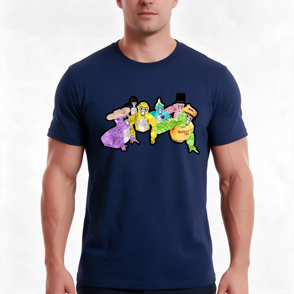 Me And My Friends Forever Gorilla Tag Here Banana Tshirt Summer Casual Cotton Tee Oversized Streetwear Tops 100 Cotton