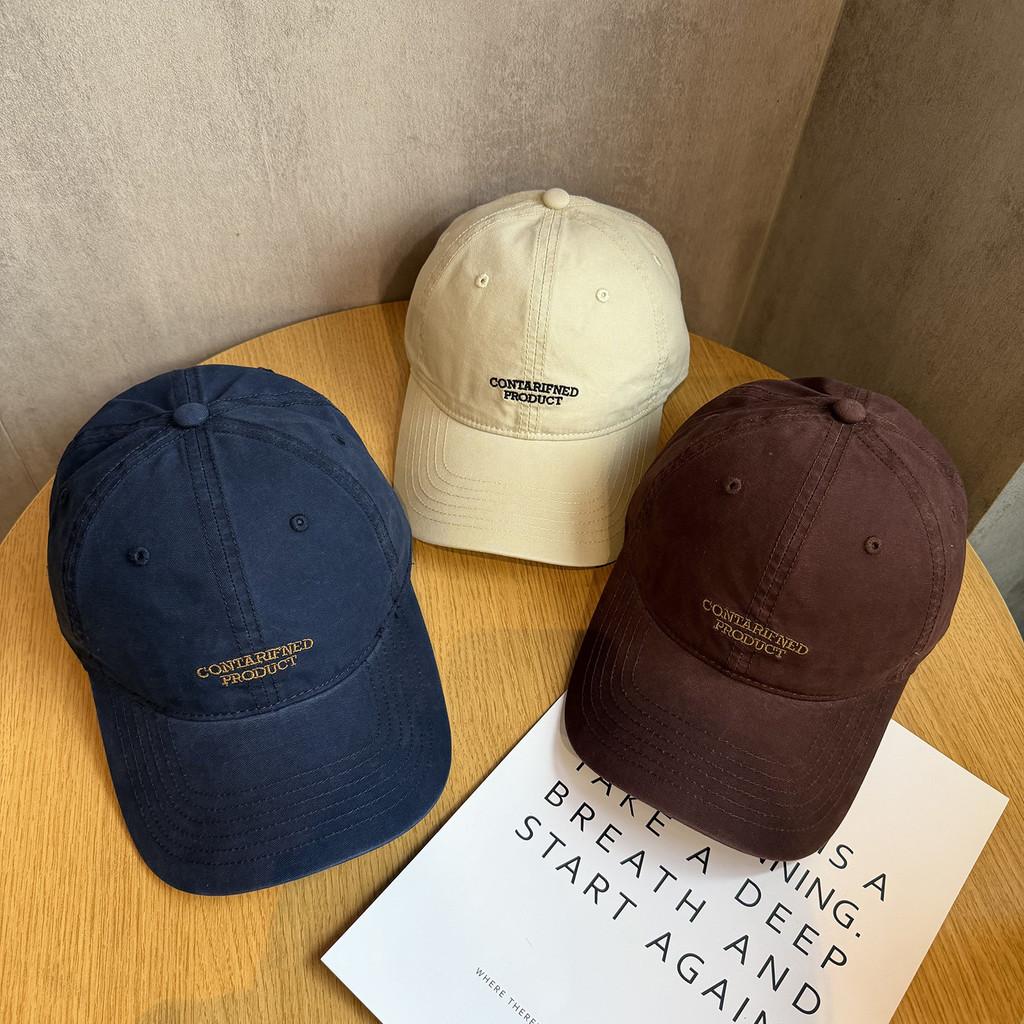American Retro Letter Baseball Cap With Sunshade For Casual Outings