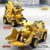 One-Key Transforming Bugatti Pull-Back Car Robot Toy