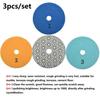 3PCS 4 Inch 100mm Dry/wet  3 Step Polishing Pads Granite Polishing Tool