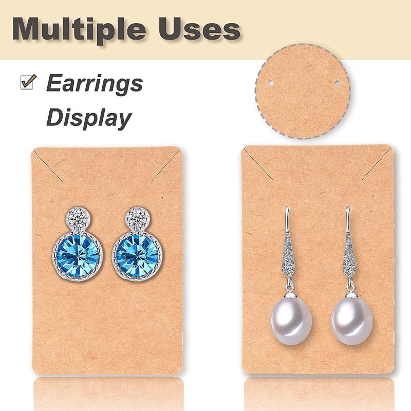 480Pcs Earring Holder Card withPlastic Opp Bag Earring Display Card for Earring Necklace Display Jewelry Packaging