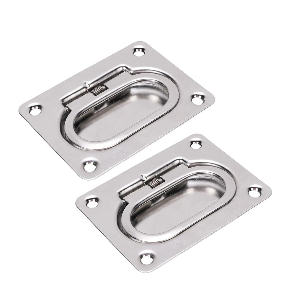 2 Stück 316 Edelstahl Lukenzuggriff Polierte Ausführung Bootslift Lukenringgriff für Marine