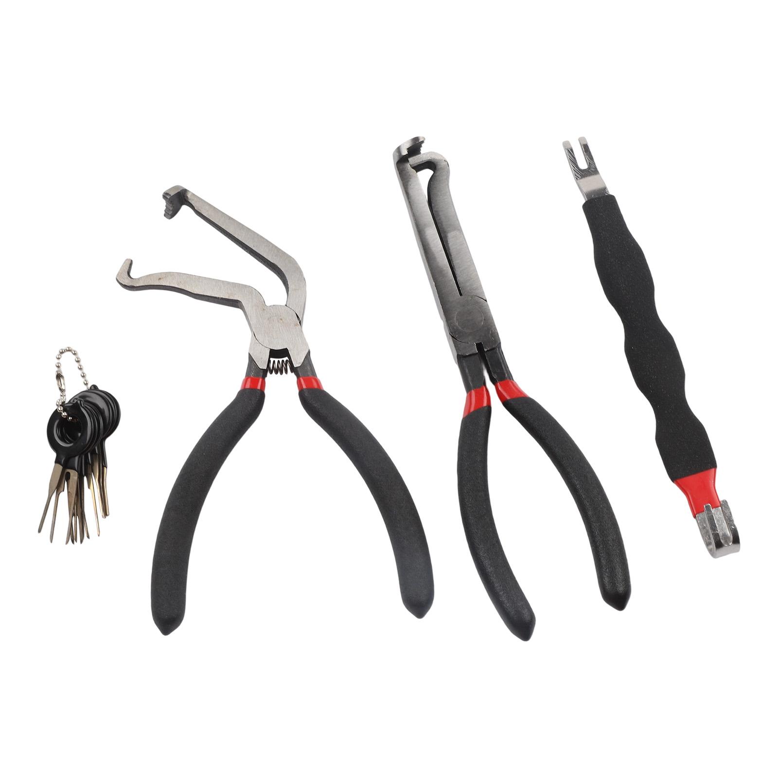 

3Pcs Car Electrical Disconnect Pliers With 8 Pcs Terminal Removal Tools Automotive Electrical Disconnect Pliers
